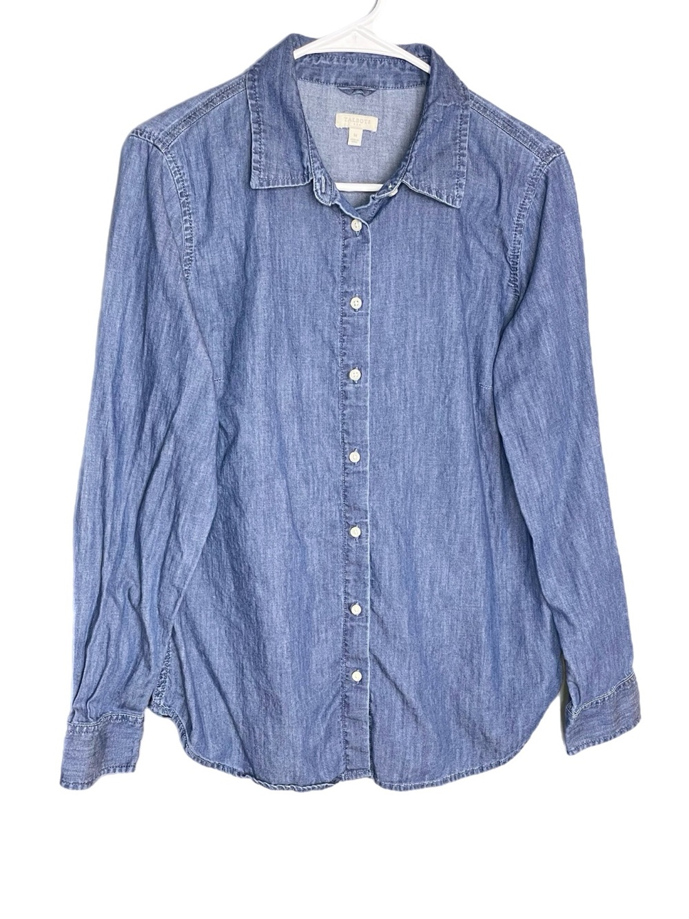 Talbots Chambray Button Up Shirt Women’s Size Medium